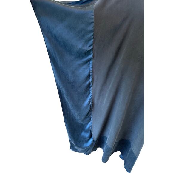 Ocean + Main - Navy and Teal Boatneck Silk Caftan - 1X - Picture 7 of 16